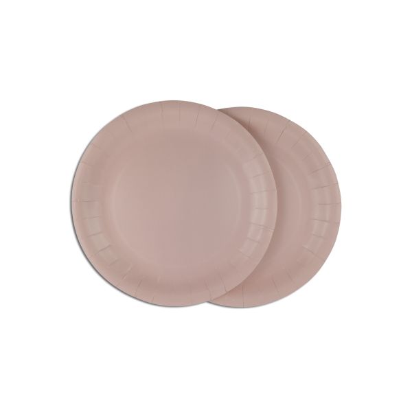 Large Disposable Paper Plates 9 Inch Round Shape For Picnic And Party