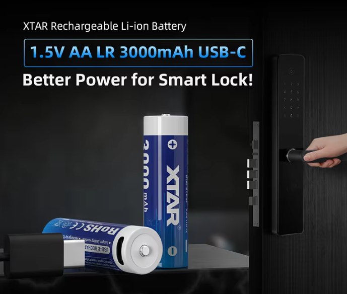 3000mAh AA Batteries 1.5 V AA Lithium Ion Battery USB C Fast Charging 1200+ Cycles
