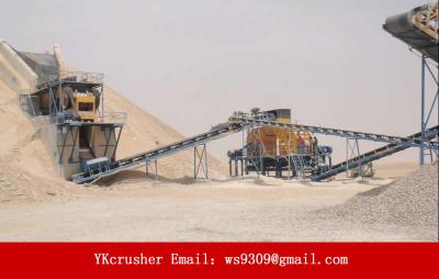 Cement Aggregate Processing Plant , Limestone Production Line Less Dust Pollution