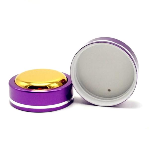 43MM Custom Aluminum Plastic Bottles Caps Cosmetic Round Bottle Lid Anti Rust