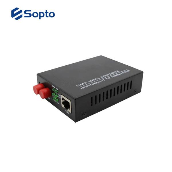 Single Mode Fiber Optic Media Converter Gigabit LED Indicators For Easy Network Diagnosing