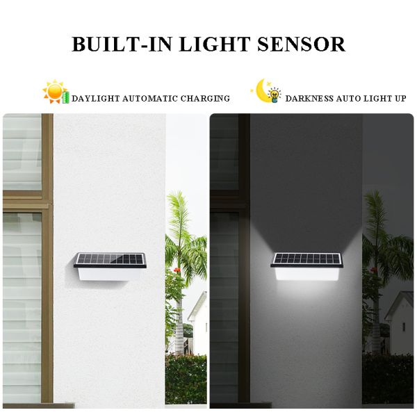 Villa Hotel Outdoor Garden Solar LED Wall Light with Motion Sensor and Remote Control