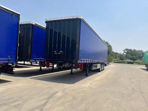 Curtain Side Semi Trailer with 3 Axles and 1840mm Tread Fuwa / BPW Axle