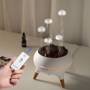 Humidifier Manufacturer Remote Control Colorful Jellyfish Essential Oil Aromatherapy Diffuser With LED Light for Household Hotel Use