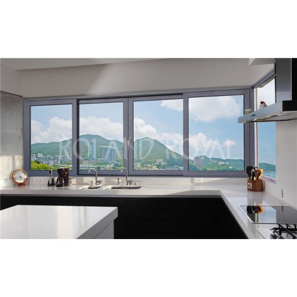 Anti Condensation Horizontal Sliding Windows 6063-T5 9A Glass