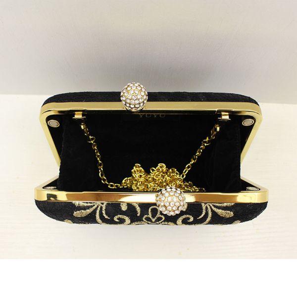 The new European and American fashion evening bags diamond buckle Ms. Clutch