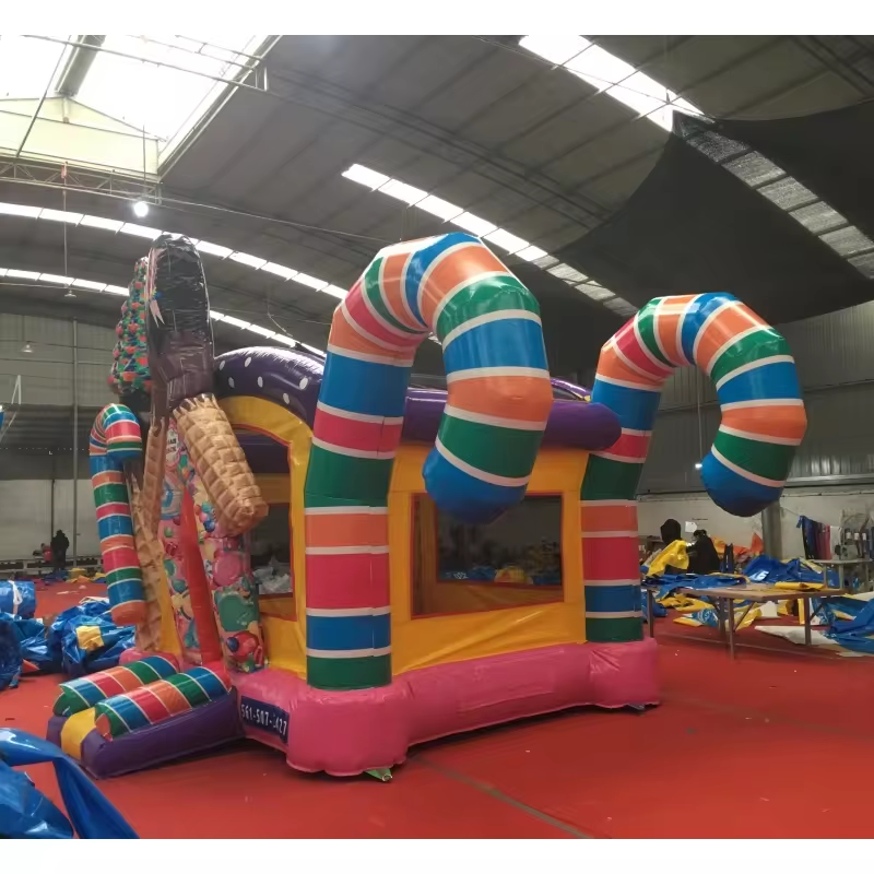 Unisex Inflatable Toddler Bounce House PORTABLE Candy House PVC Bouncy Castle with Blower