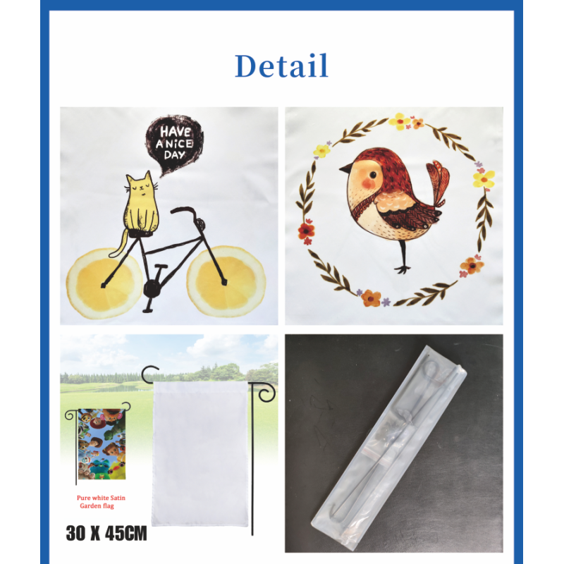 ZELOYAUT Wholesale Sublimation Blanks Hot Sales Sublimation Garden Flag Personalized Flax Flag Lawn and Courtyard Decorations