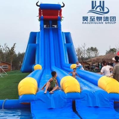 15FT Inflatable Bounce House With Water Slide Green Faucet Heavy Duty Inflatable Water Slide With Blower