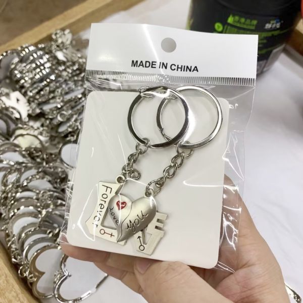 Custom Couple Keychains I LOVE YOU Heart Sublimation Magnetic Keychain Romantic Valentine'S Day Gift