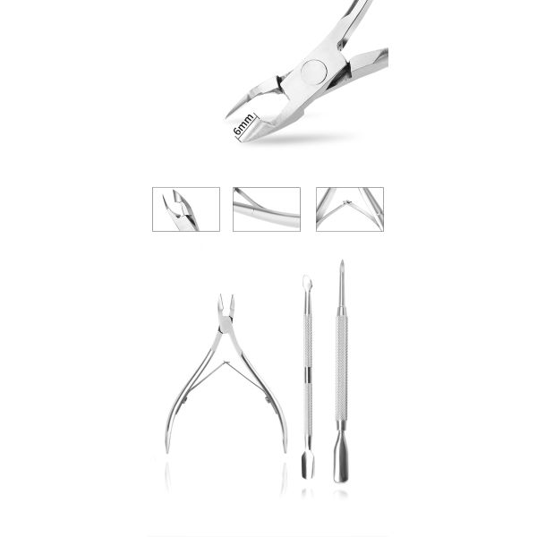 Logo du client Outil de soin des ongles en acier inoxydable durable Coupe-cuticules Nipper pour le salon des ongles