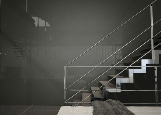 Classic Black Back Painted Glass Thickness 5mm For Furniture Decorative