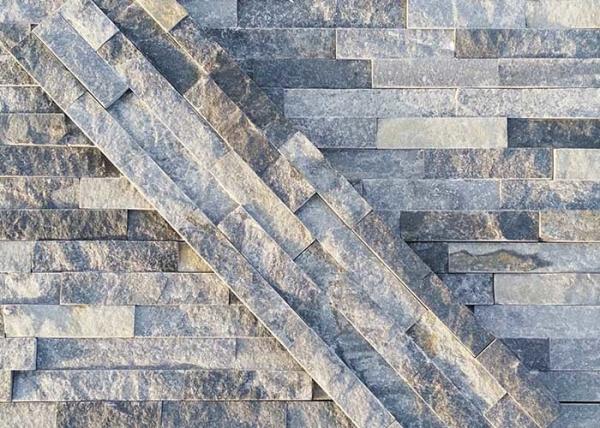 Grey Cultured Ledge Quartzite Stone Veneer For Exterior And Interior Wall