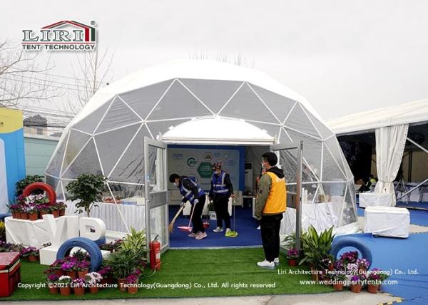 White 6m Geodesic Dome Tents Ball Shape For Conference