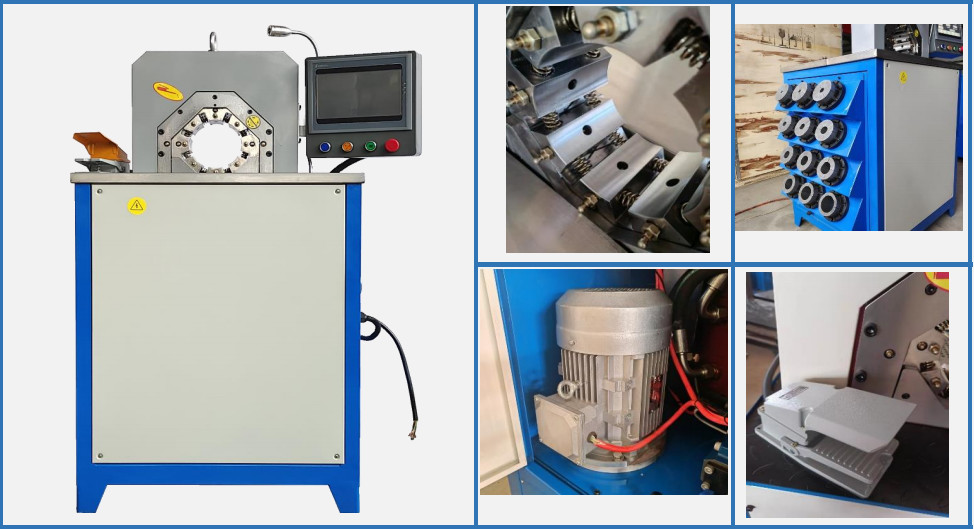 CE RoHS CBK-51B щипцов PLC отжимая машины 220V шланга 51mm