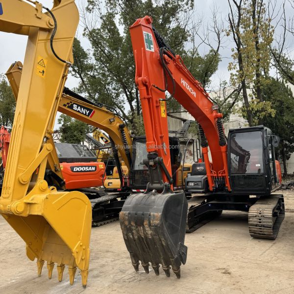 Excaver 12 tonnes de durabilité hydraulique à roues Hitachi 120 de l'excavateur d'occasion, avec un prix bas et de bonnes performances d'excavation