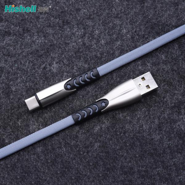 Anti Fouling Multiscene Mobile Charger Wire , Nylon Braided Cell Phone Cords