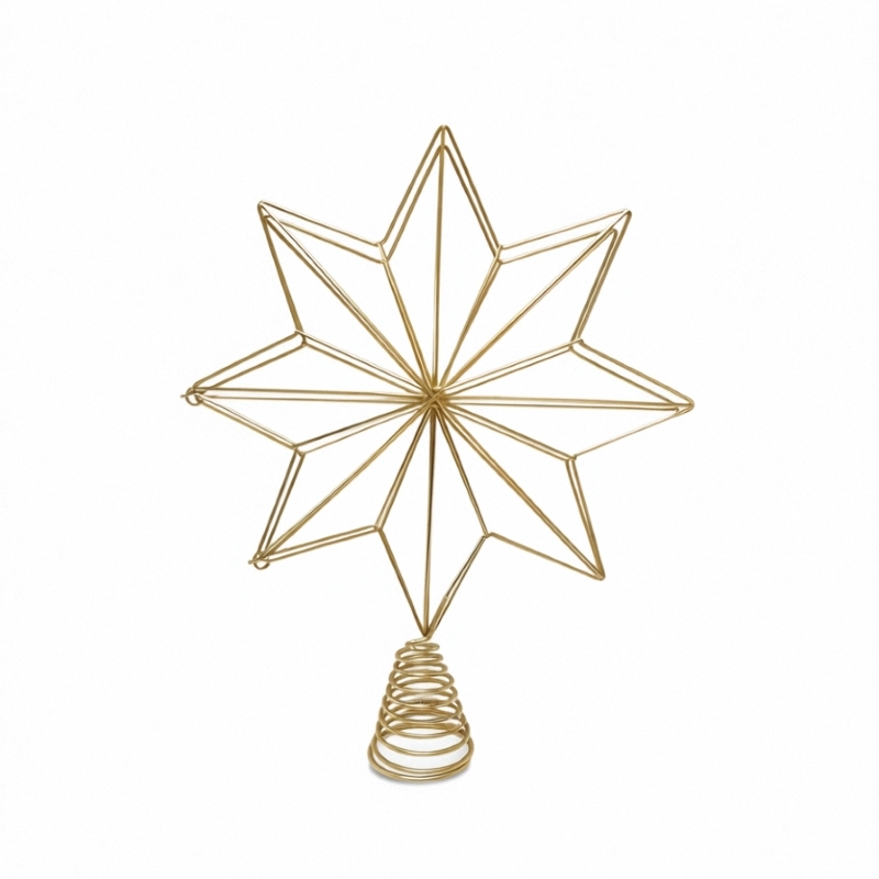Decorative Metal Star Topper for Seasonal Holiday Decorations Event Displays