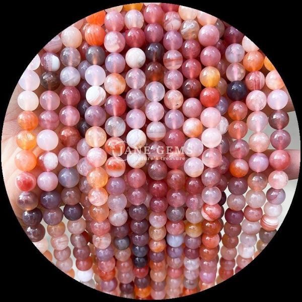 DIY Joyería haciendo 8 mm redondo de perlas de piedras preciosas naturales en ágata de cerezo y varios hilos de ágata para los aretes