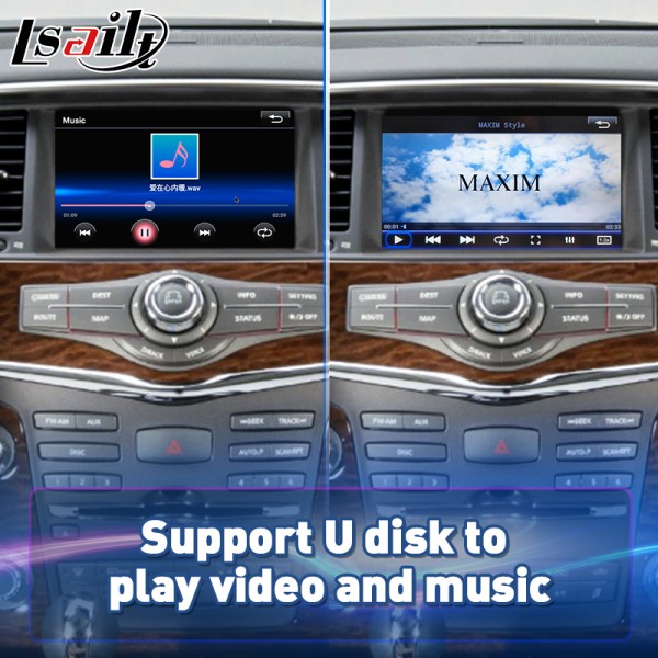 Lsailt Wireless Android Auto Carplay Screen for Nissan Patrol Y62 2011-2017