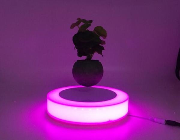 led light magnetic floating levitate bottom air bonsai tree potted for gift