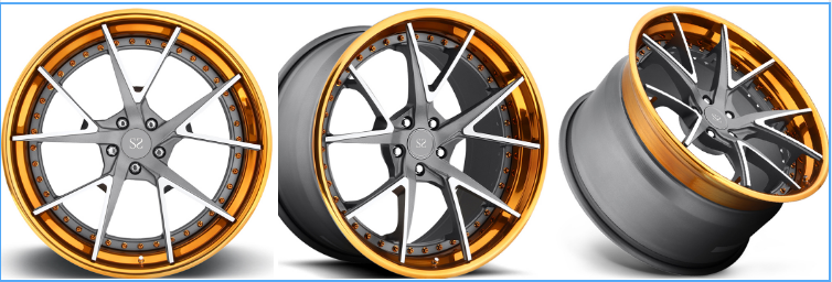 Изготовленное на заказ польское брызгающ 19 дюймов 3PC выковало скороговорки 5x120 болта SAE J2530 колес изготовленные на заказ