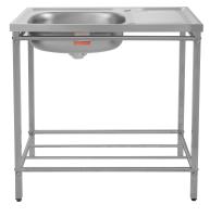 Bassin en acier extérieur de la cuisine 80cm d'évier de ferme de PSON avec le support