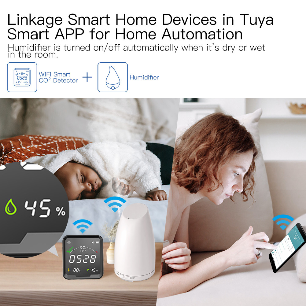 Детектор 3 СО2 Wifi умный в 1 с дисплеем Oled