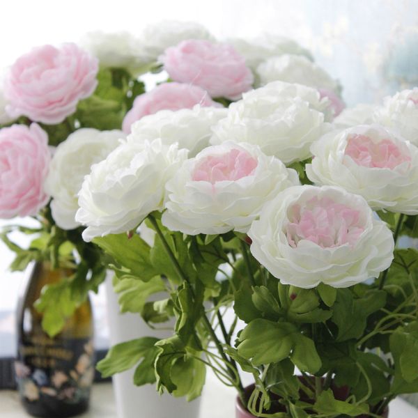 Simulated peony, fake flower, lotus, ocean peony, single headed silk flower, wedding artificial flower