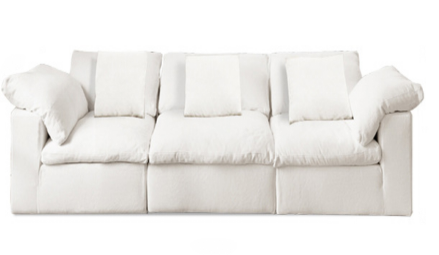 Split module linen cloud sofa