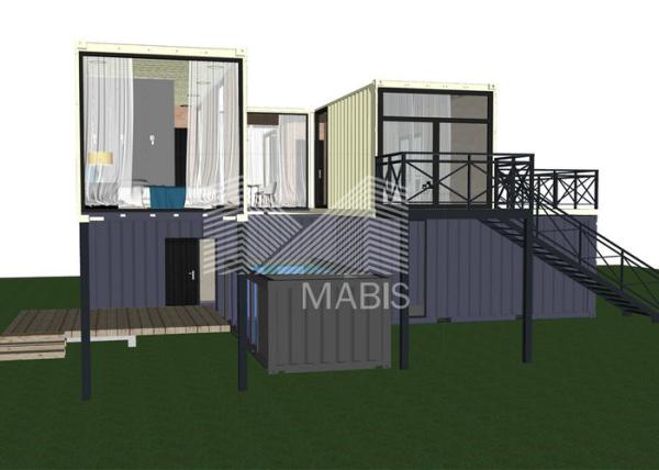Office Hotel Use Prefab Container Homes , 20 Feet Luxury Prefabricated Houses