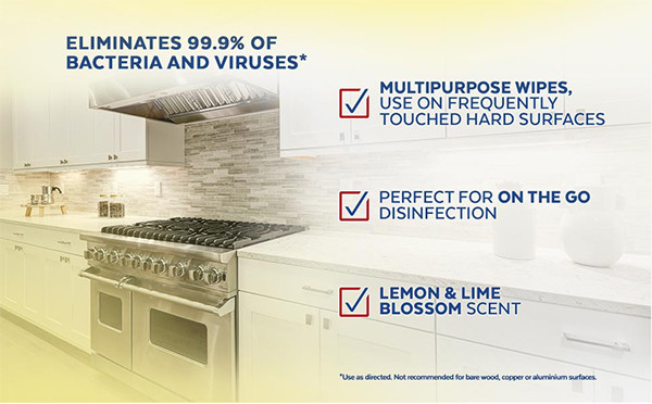 Lemon And Lime Blossom Disinfectant Handi Pack Wipes Biodegradable Clean Disinfecting Wipes