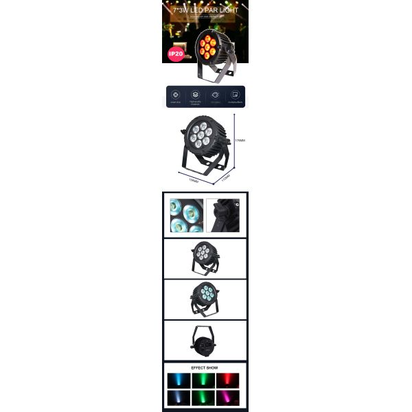 RGB Led Mini Par Light 22W Beam Wash DMX Сцена световой эффект KTV Dj Bar Party Свадебная дискотека