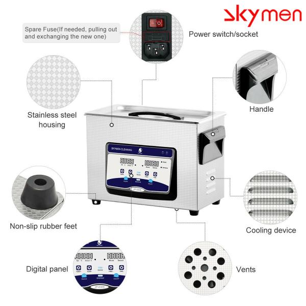 1.19 Gallon 40KHz Benchtop Ultrasonic Cleaner 200W