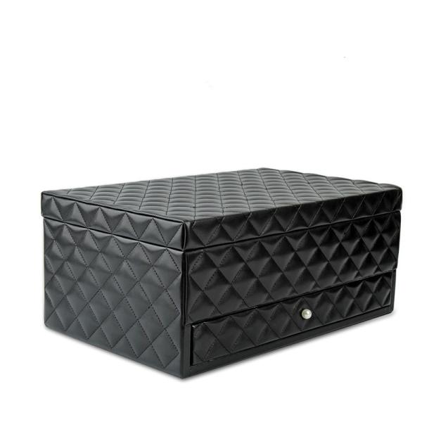 Velvet Leather Travel Jewelry Organizer Box High Gloss Antibacterial
