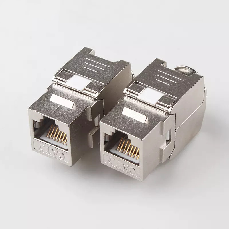 Модуль RJ45 Cat7 Keystone Джек с защищаемым кабелем сплава 26AWG цинка Toolless 8p8c