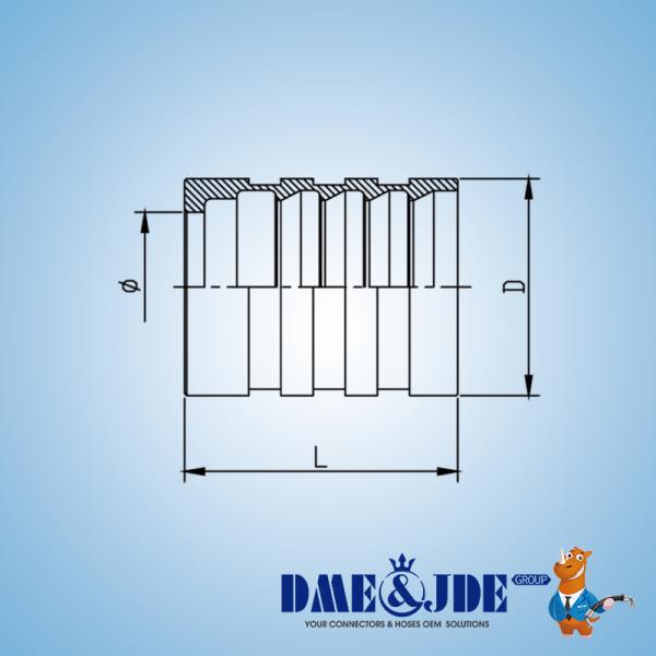 DPF4T Hydraulic Hose Fittings Skive Ferule For SAE100 R9 R12 4SP 4SH Hose