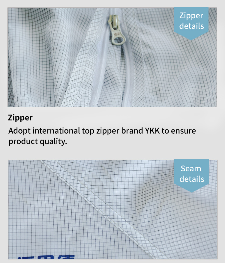 корпии Coverall потока полиэстера нити чистой комнаты ESD одежд пальто лаборатории чистой комнаты одежд Washable свободные от