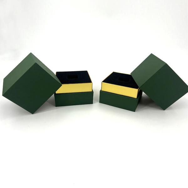 Custom Green Square Cosmetic Box for Aromatherapy Candles
