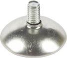 White Color Base Plastic Chair Glides For Metal Chairs High Strenghth M6 Screw Bolt