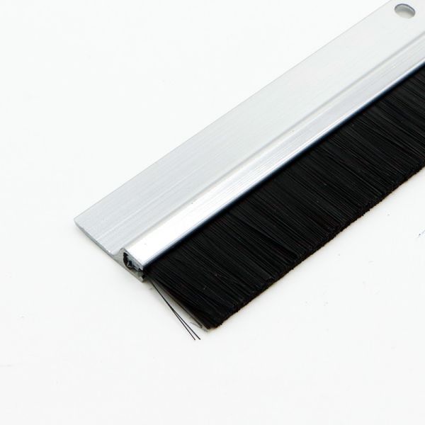 1000mm Aluminium Door Bottom Brush Strip Silver Door Sweep