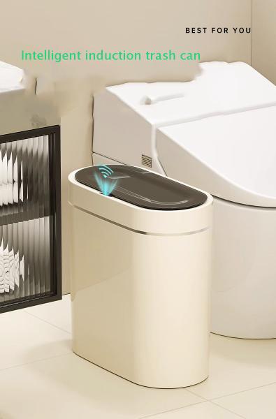 Home 2023 New Toilet Living Room with Cover Narrow Slit From the Electric Intelligent Induction Garbage Can