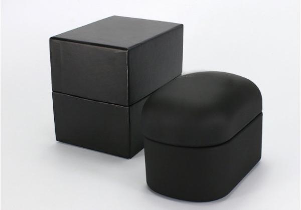 High End Jewelry Wooden Box , Matte Black Single Watch Packaging Box