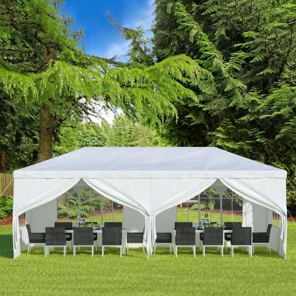 Powder Coated AJUNION 10' x 20' Outdoor Tent Canopy Gazebo Pavilion for Wedding Party