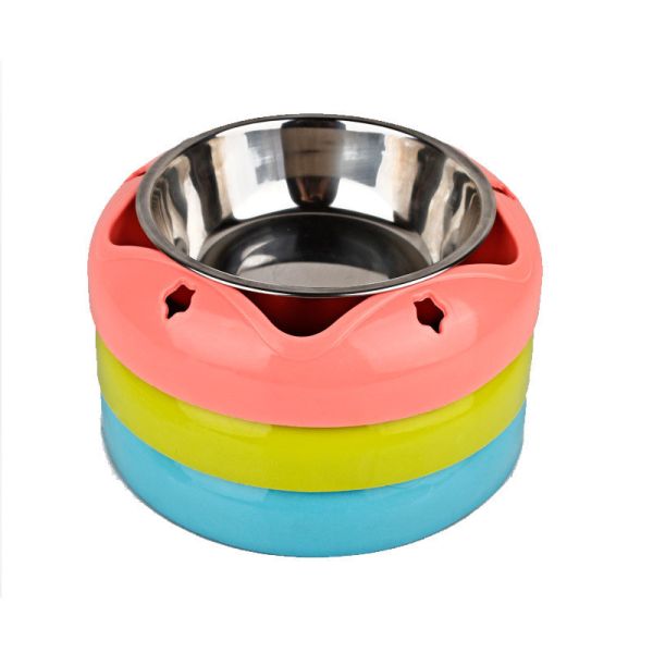 Pet Stainless Steel Dog Bowl Anti Slip For Drinking Water Food Basin