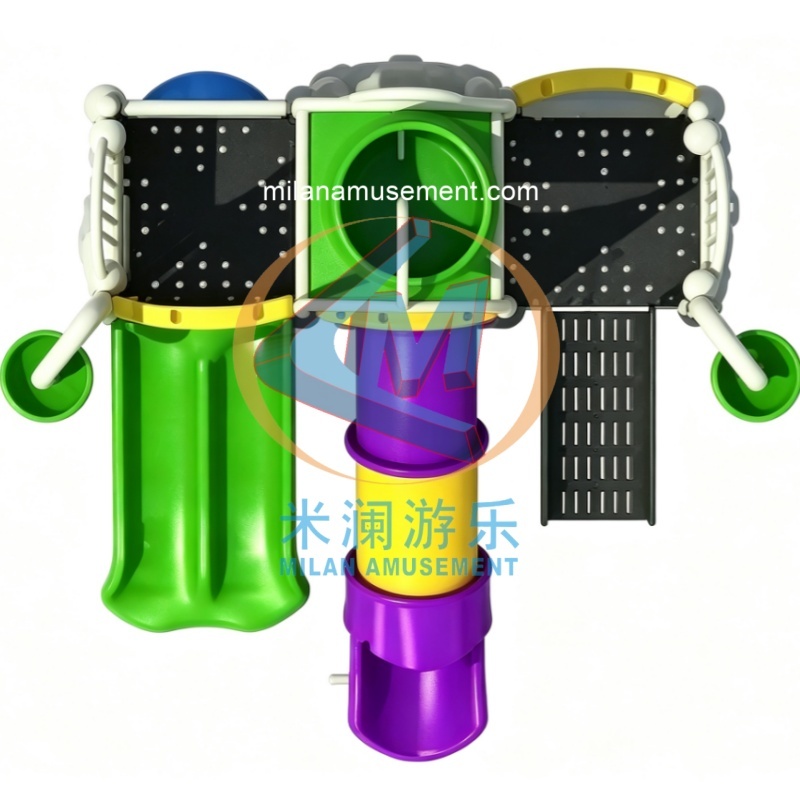 Kids Outdoor Playground Equipment– Multi Water Slide Combo with Pool