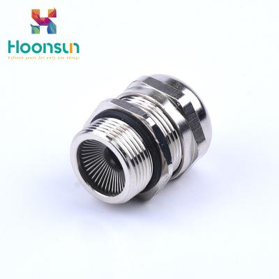 Coil Spring Type Anti EMC Cable Gland , Sliver M Thread Brass Cable Gland