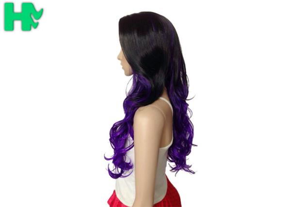 Black Long Curly Synthetic Wigs For White Women 200 gram - 30 gram