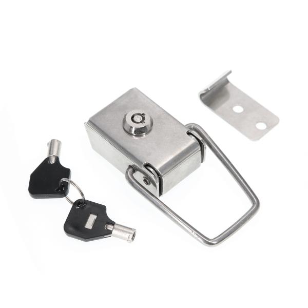 DK027 Box Hasp Safety Toggle Latch Lock Catch With Key High Polish