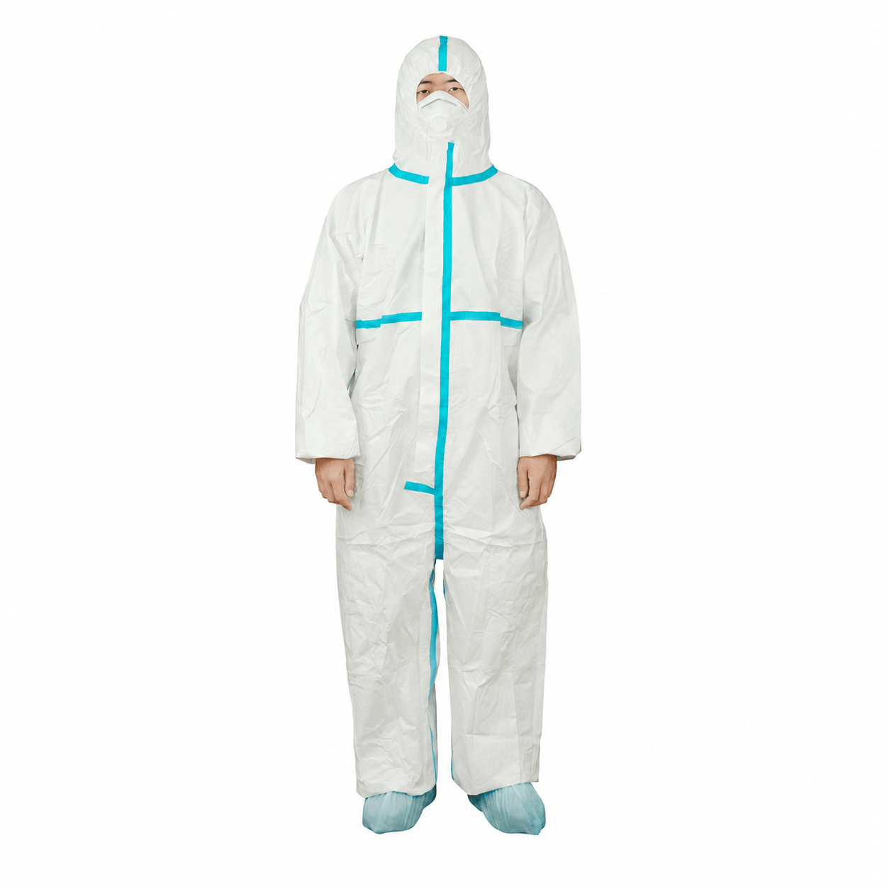 EN14126 EU Standard Type 4B/5B/6B Disposable PPE Protective Microporous Film Coverall